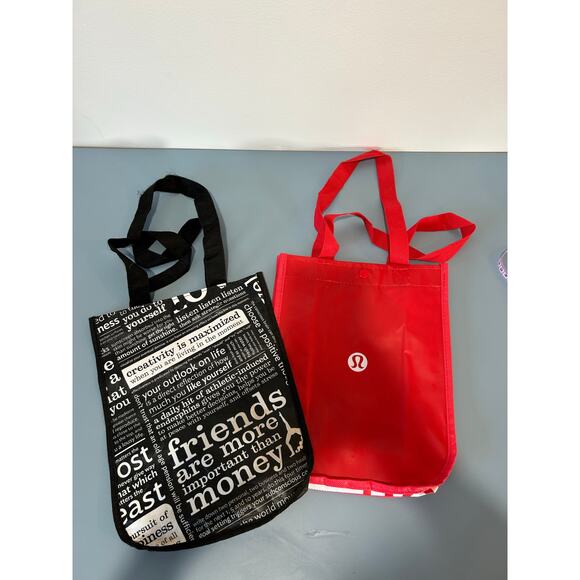 Lululemon reusable shopping bags pair of two different styles small - Picture 1 of 6